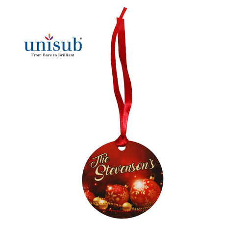 Unisub Sublimation Blank Aluminum Ornament - 2.75