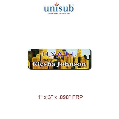 Unisub Sublimation Blank Name Badge - 1