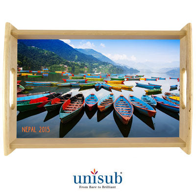 Unisub Sublimation Blank Wood Serving Tray Kit - 13.5