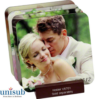 Unisub Sublimation Blank Hardboard Coaster - 3.75