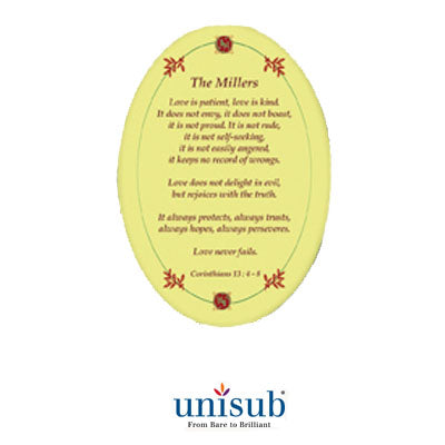 Unisub 4x6 Oval Hardboard Tile Insert