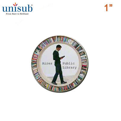 Unisub Sublimation Blank Aluminum Lapel Pin Insert - 1