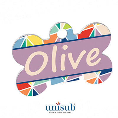 Unisub Sublimation Blank Aluminum Pet Tag - 1.5