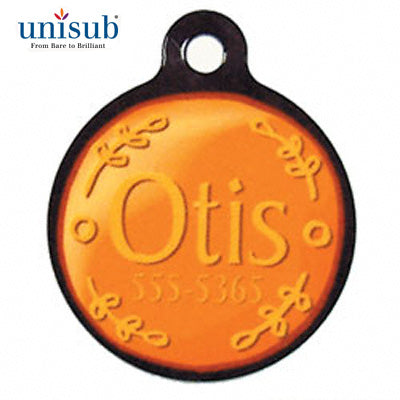 Unisub Sublimation Blank Aluminum Pet Tag - 1.5