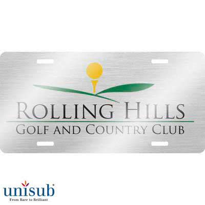 Unisub Sublimation Blank Aluminum License Plate - Clear Gloss