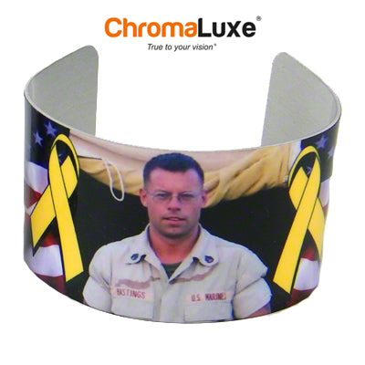 Chromaluxe Sublimation Blank Cuff Bracelet - Large - White Gloss