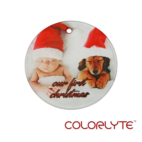 ColorLyte Sublimation Blank Glass Ornament - 3.5